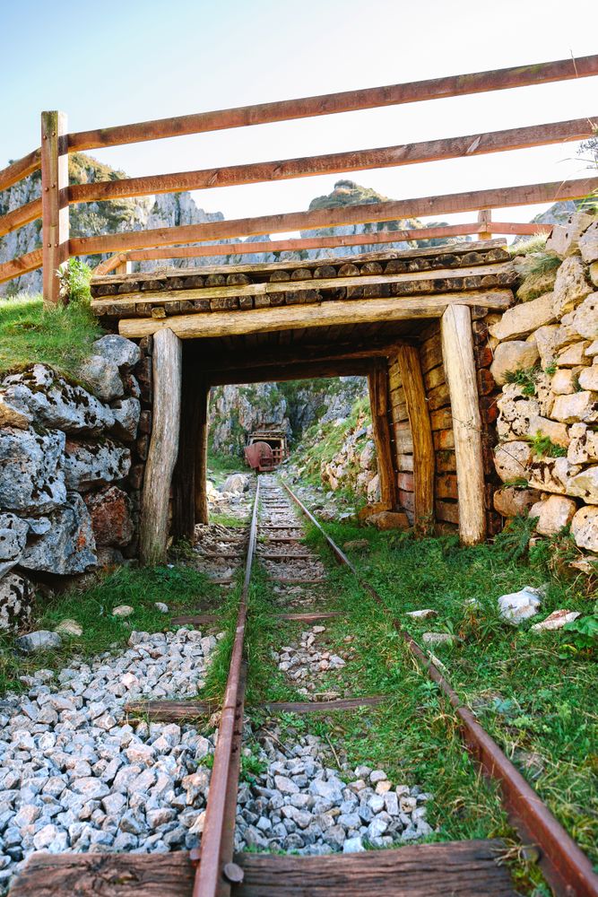 Bridge over abandoned mine train track