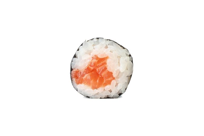 Delicious sushi roll isolated on plain background