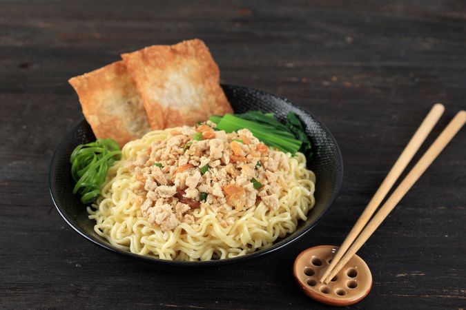 Cwie Mie, Noodle Menu Popular Street Food from Malang,  East Java, Indonesia