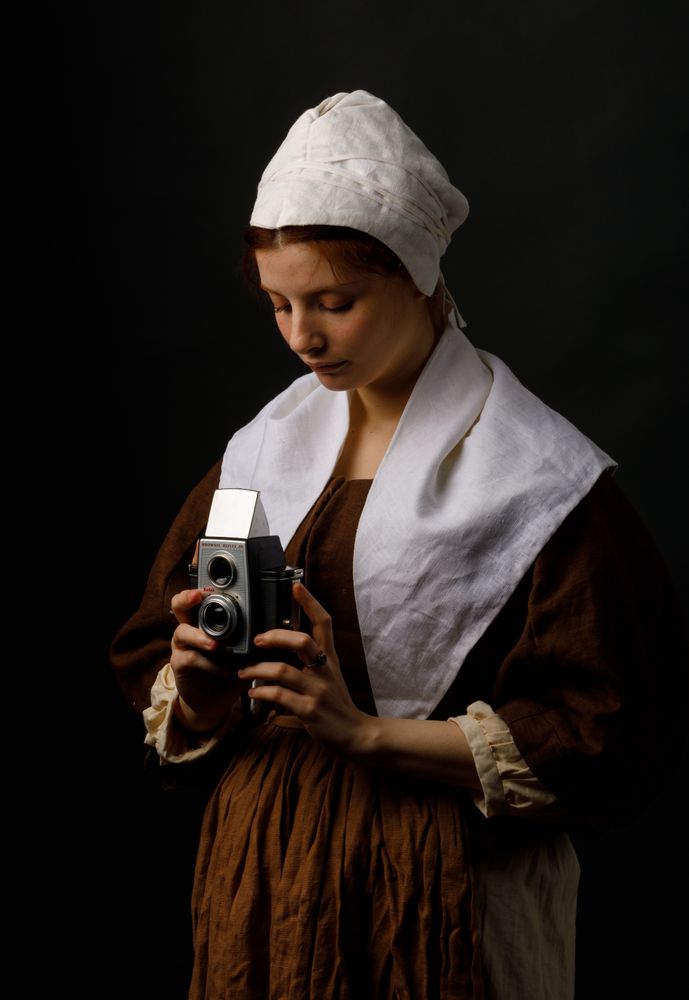 woman with photo camera