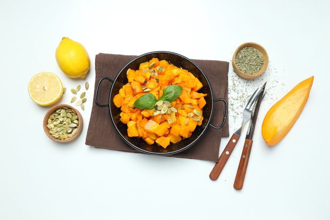 Fall season tasty food concept - baked pumpkin