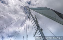 Shot looking up at the sky and sail mast 4ZDW90