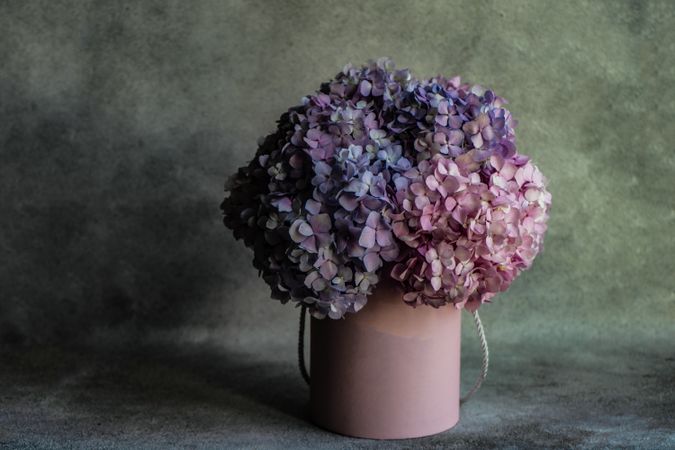 Fresh pinkish purply summer floral box