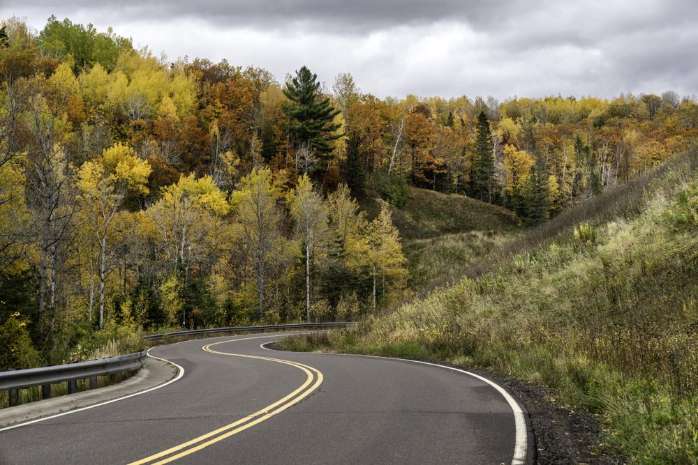 Highway 210 in Jay Cooke State Park, Minnesota