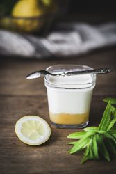 Homemade yogurt with lemon curd