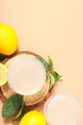Concept of tasty drink, Limoncello, space for text