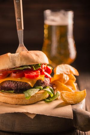 Homemade delicious burger