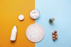 Baking workspace flat lay