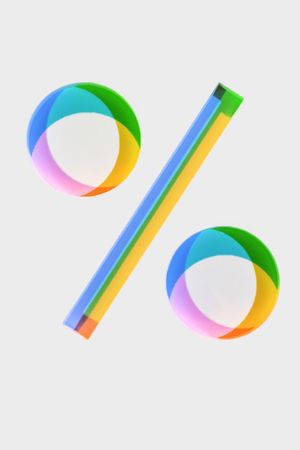 Colorful percentage symbol