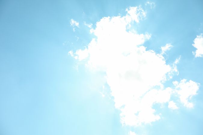 Amazing blue sky with beautiful cloud. Sunny day
