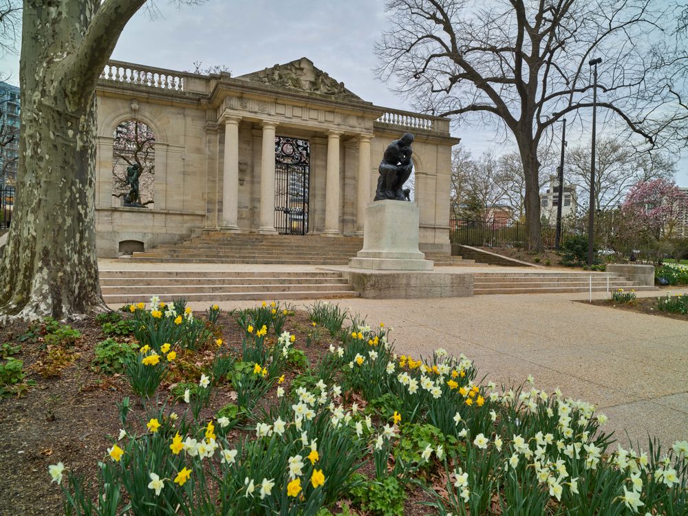 Auguste Rodin’s “The Thinker” at the Rodin Museum, an art museum in Philadelphia, Pennsylvania