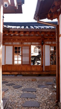 Courtyard in a traditional building in South Korea