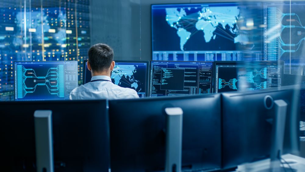 Back View in the System Control Center Operator Working.