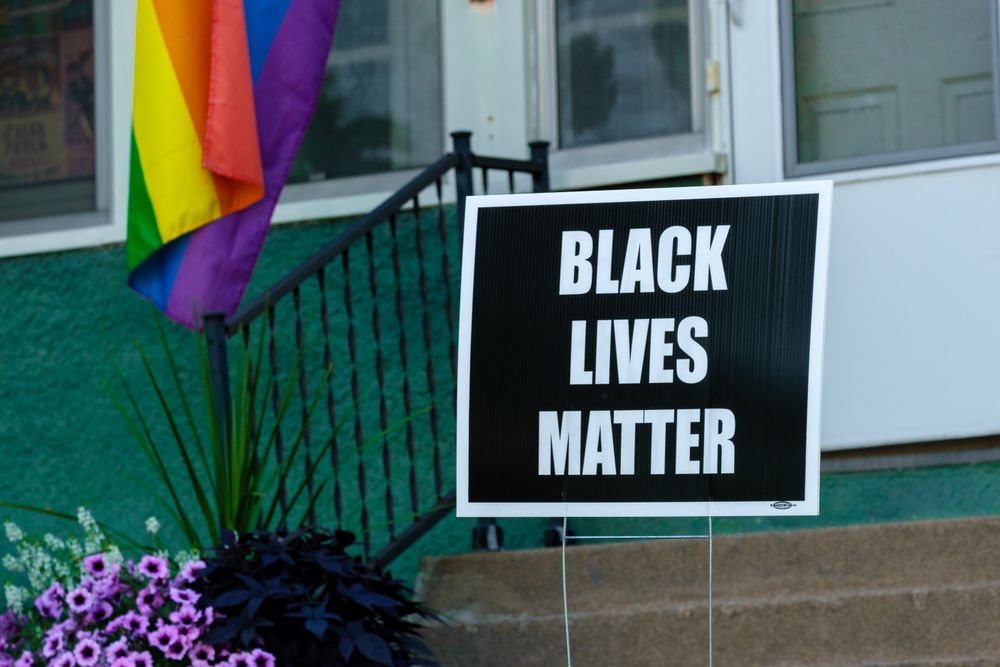 Black Lives Matter yard sign