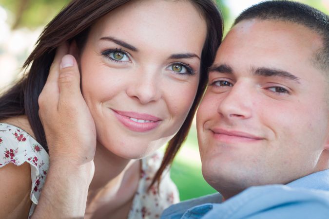 Romantic together in the Park.