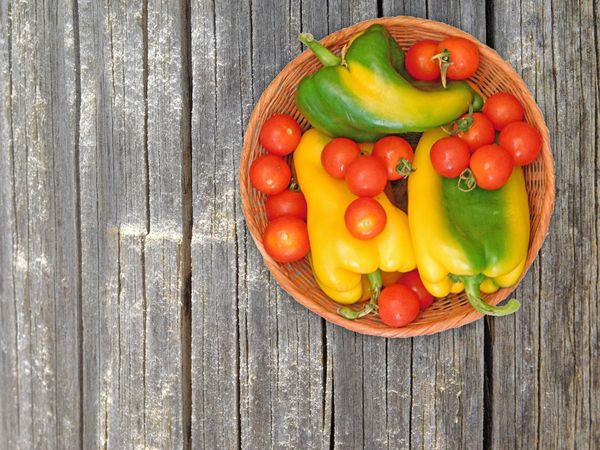 Vegetables On Wooden Background