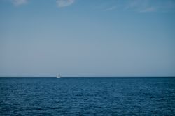 Sailboat in sea