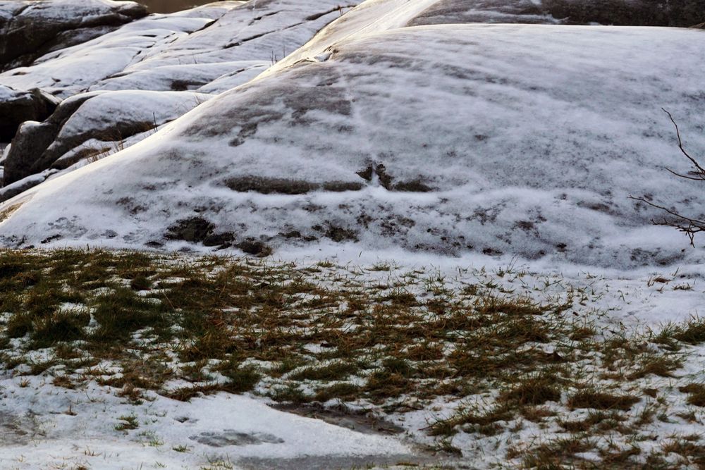 Scenic mountain slopes covered with snow