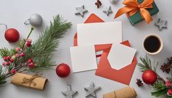 Christmas paper invitation cards