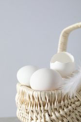 Concept of fresh and natural farm product - eggs