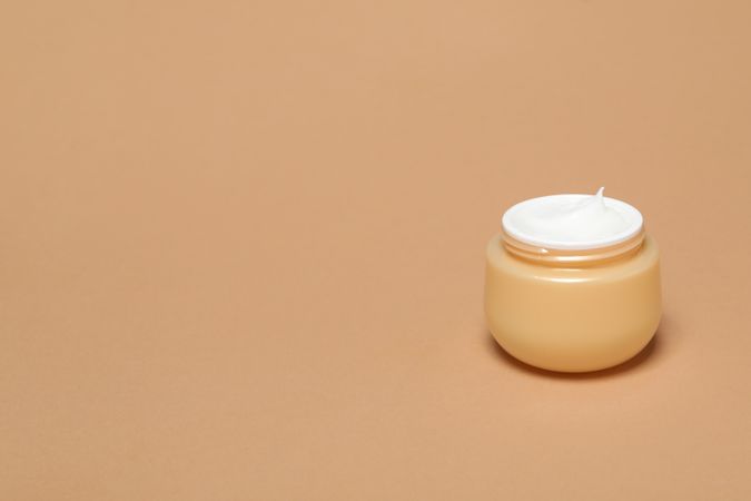 Concept of skin care, cream cosmetic, space for text