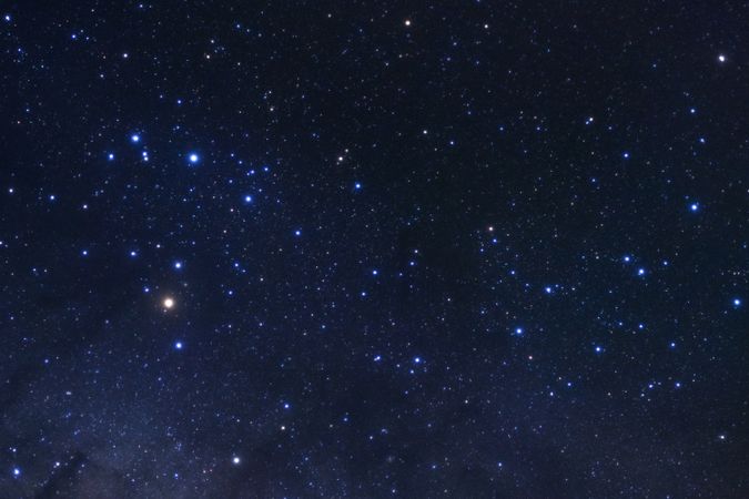 Milky way galaxy with stars and space dust in the universe