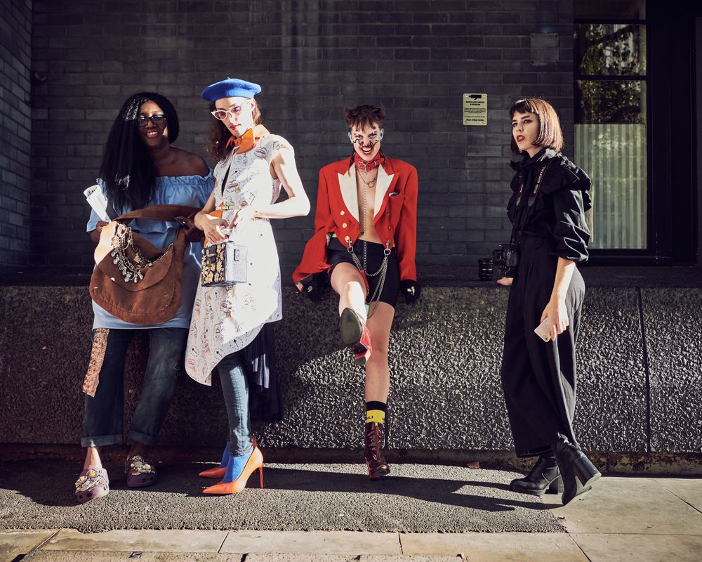 London, England, United Kingdom - September 15th, 2019: Diverse group of fashionable people
