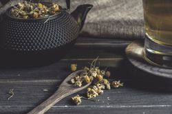 Dried chamomile for herbal tea