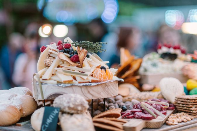 Wedding buffet with canapes and sweets