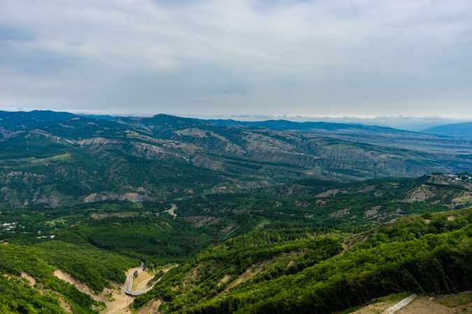 Georgian Caucasus mountain view