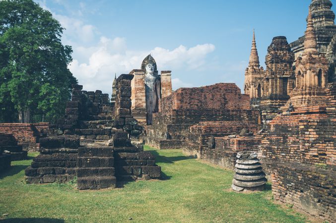 Ruins of old oriental temple