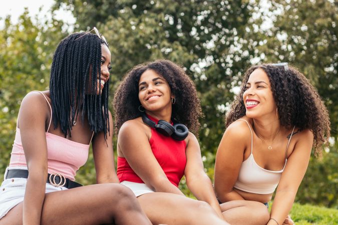Black Friends Enjoying Summer Together