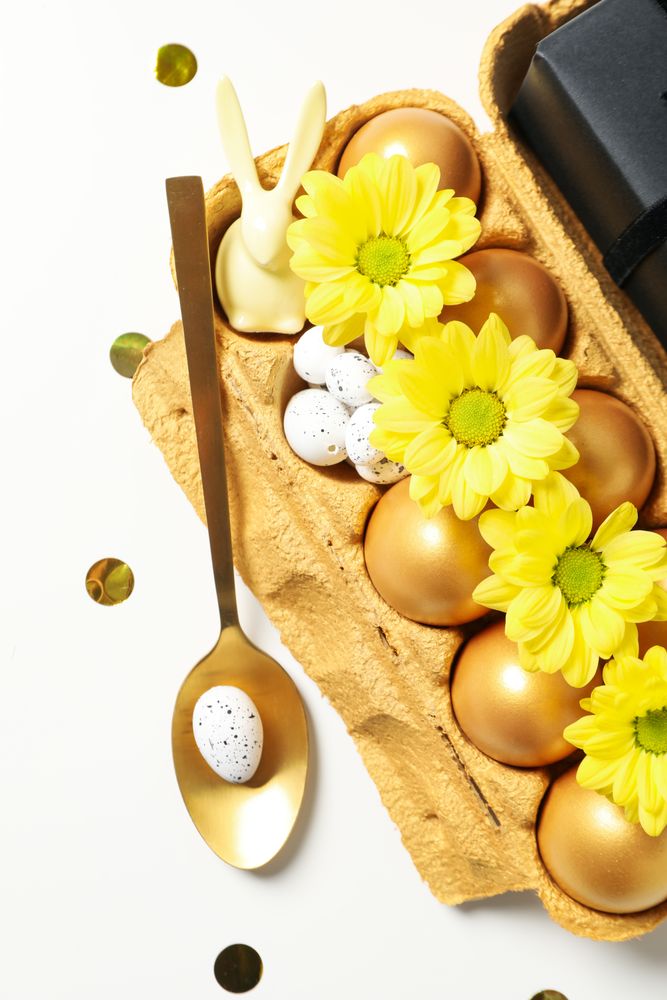 Pension rewards, returns and investment funding concepts, golden eggs