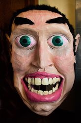 Mask at the Kultur House in the a Swiss colony Helvetia, West Virginia