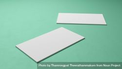 3.5 x 2 inch paper size on mint green background, copy space 4dvQA0