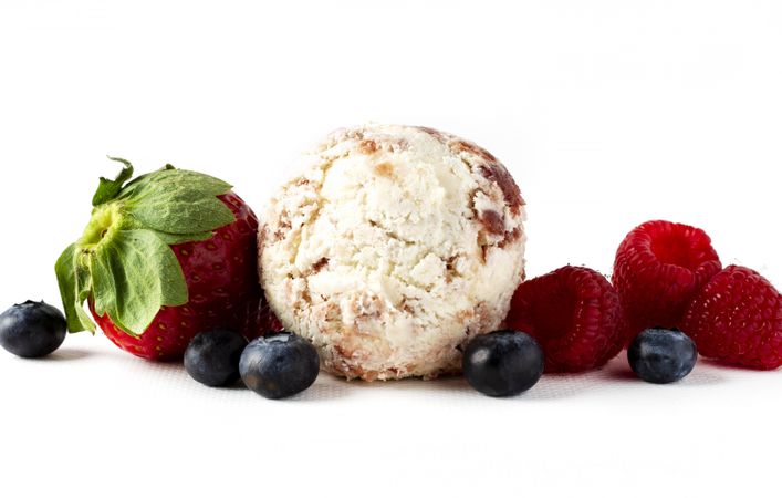 Berry swirl ice cream