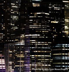 Office Buildings At Night In Lower Manhattan, Nyc - Free Photo (41A3N4 ...