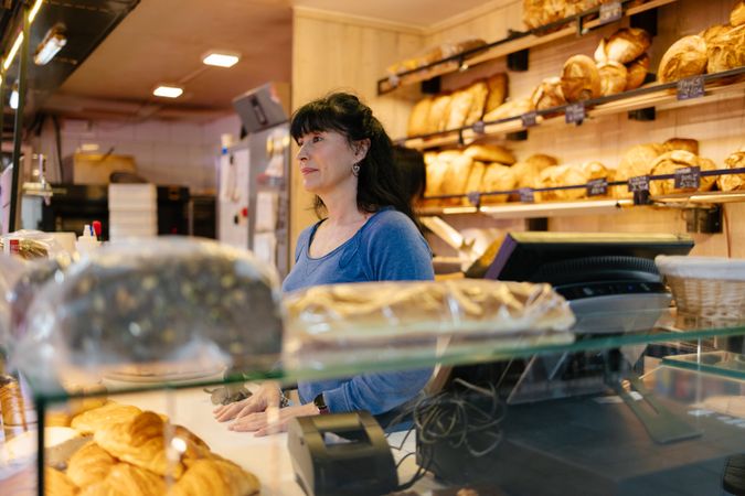 Portrait of a sales clerk in a bakery