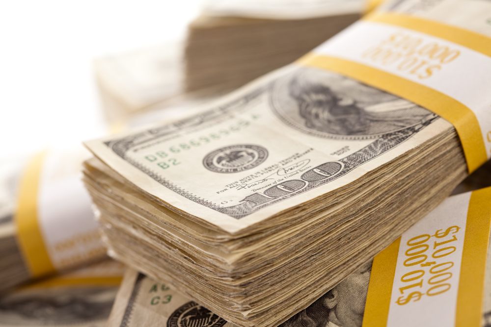 Stacks of One Hundred Dollar Bills