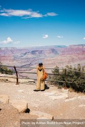 Back of woman looking over Grand Canyon view 5lLp65