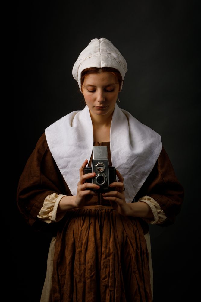 woman with photo camera