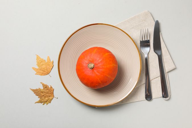 Fall season, autumn time, table setting for fall season