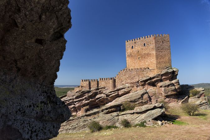 Castle of Zafra. Game of Thrones, Tower of Joy. Hombrados, Campillo de Dueñas, Guadalajara, Castilla La Mancha, Spain, Europe