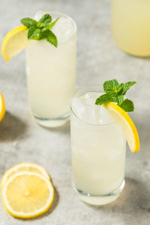 Refreshing Cold Iced Lemonade