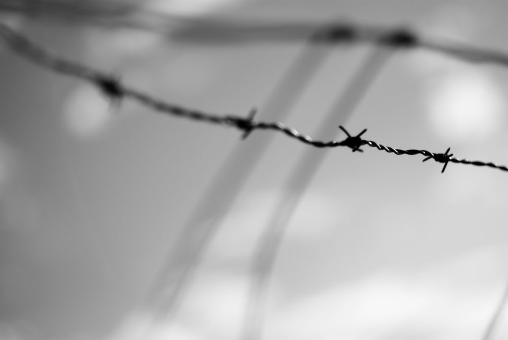Tense barbed wire