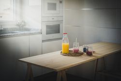 Healthy food and drinks on table