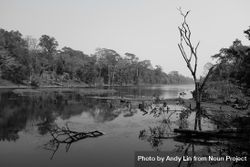 Monochrome image of landscape in Cambodia bGPwX0