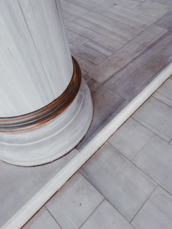 The bottom of marble pillar