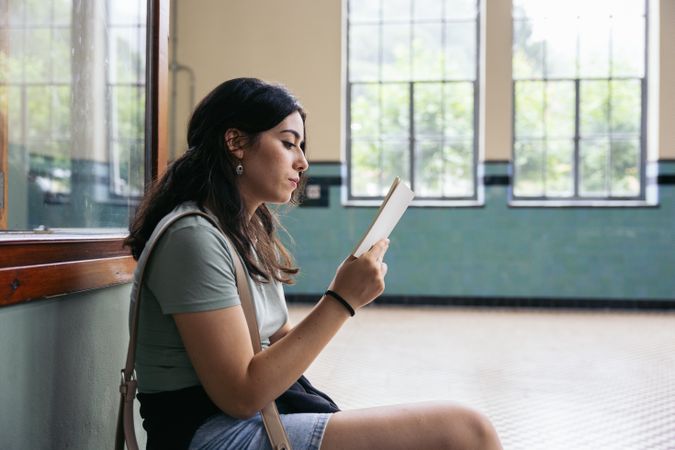 Woman reading a book