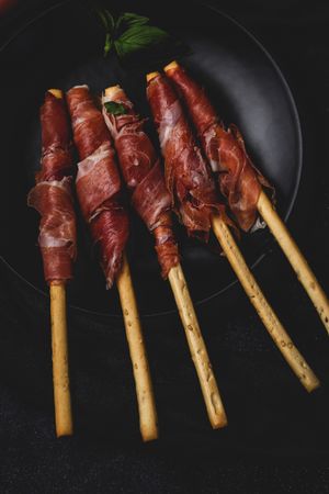 Gressinis with spanish serrano ham
